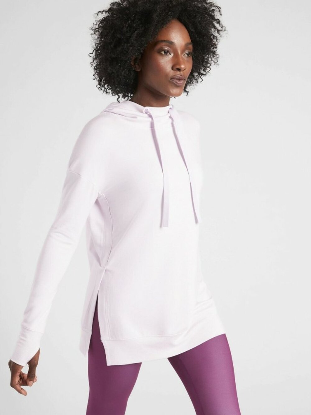 Athleta Soft Funnel Neck Lounge Sweatshirt Oversized Pullover